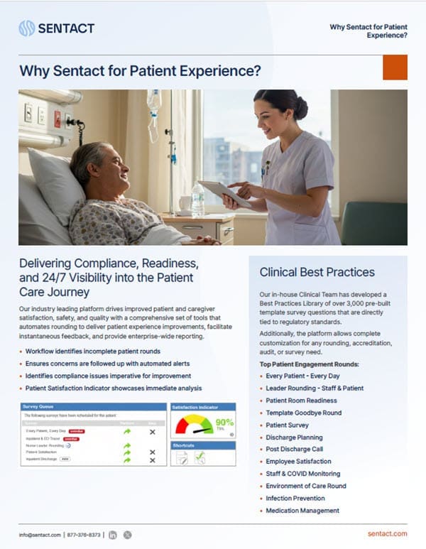 Patient Experience Rounding Software to Improve Safety, Satisfaction & Quality